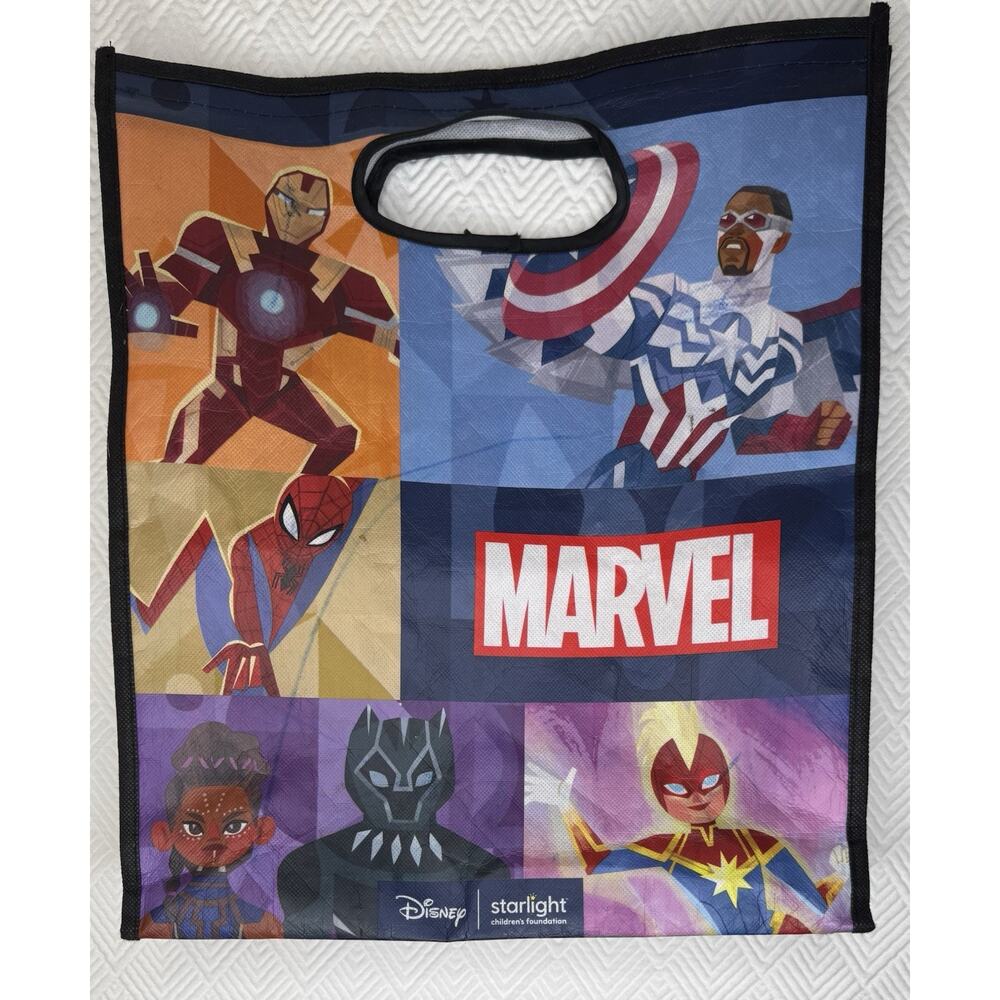 Marvel Comic Character Reusable Tote Bag Black Panther Iron Man Captain America!